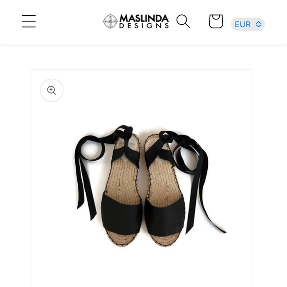 Maslinda Black Ankle Tie Espadrilles - Picture 1 of 4